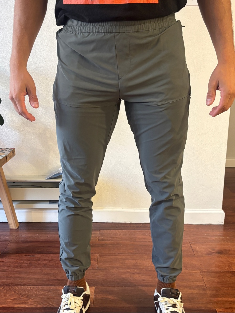 Men's Olive Green Stretch Jogger Pants Small